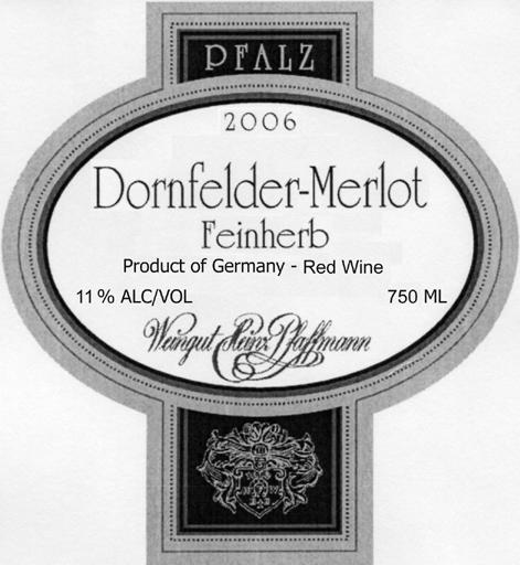 Dornfelder - Merlot Feinherb
