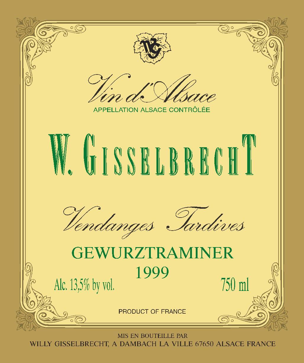Gewurztraminer Vendanges Tardives