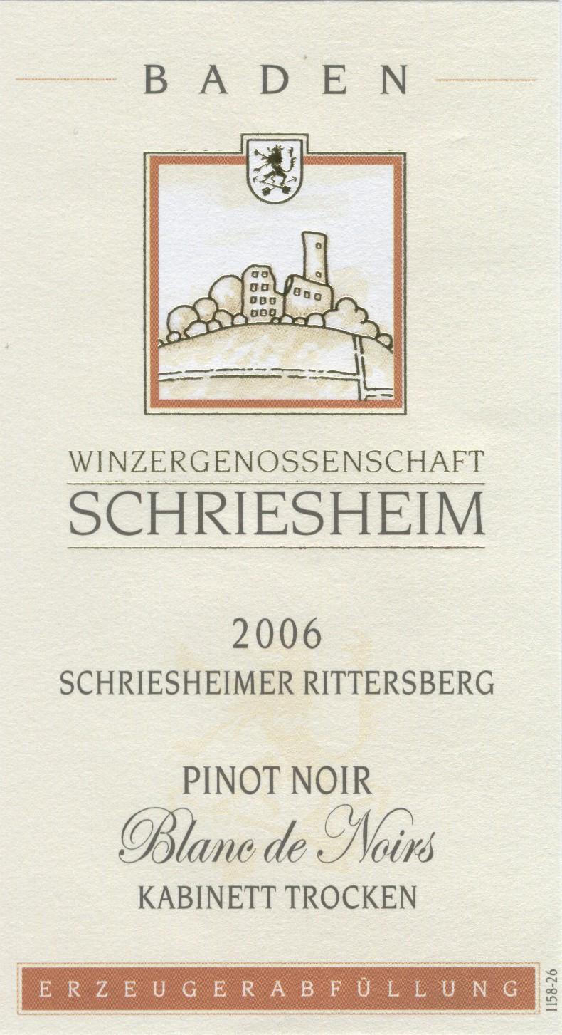 Schriesheimer Rittersberg Pinot Noir Blanc De Noirs Kabinett Trocken