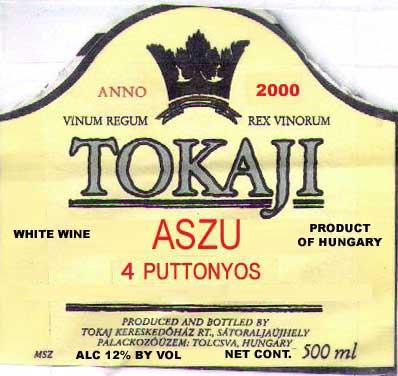 Anno Vinum Regum White Wine Aszu Msz
