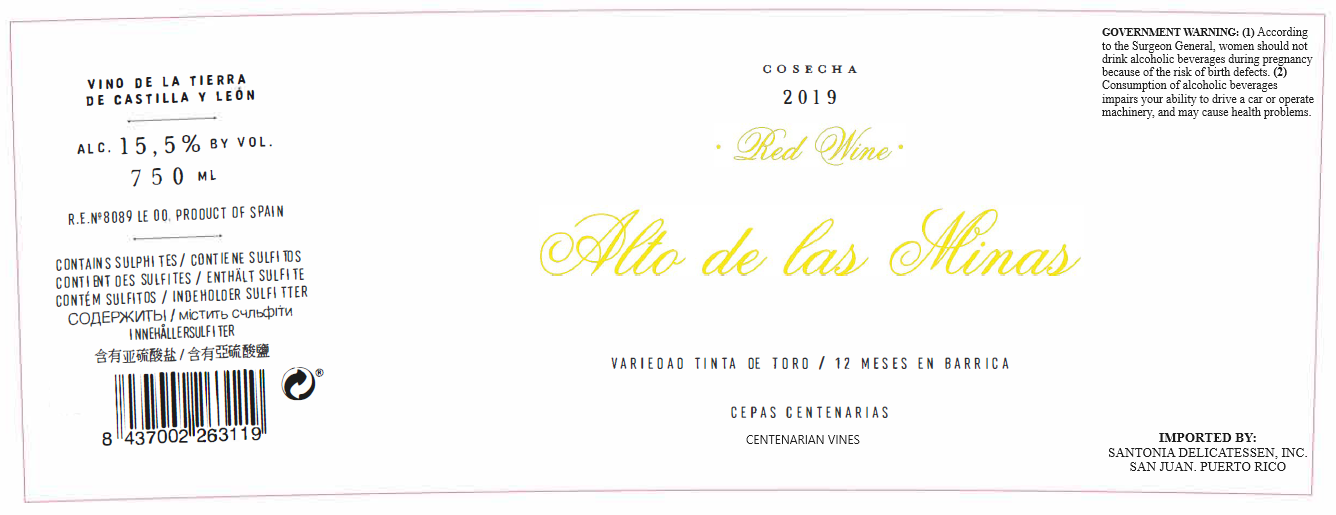 Alto De Las Minas Red Wine