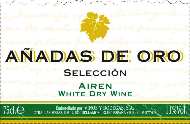 Añadas De Oro Vino Varietal Airén 100 %