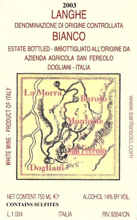 Bianco Exco La Morra Dogliani