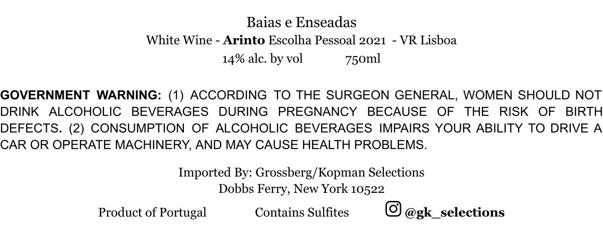 Arinto Escolha Pessoal