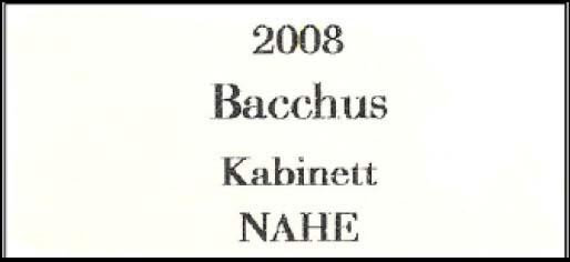 Bacchus Kabinett
