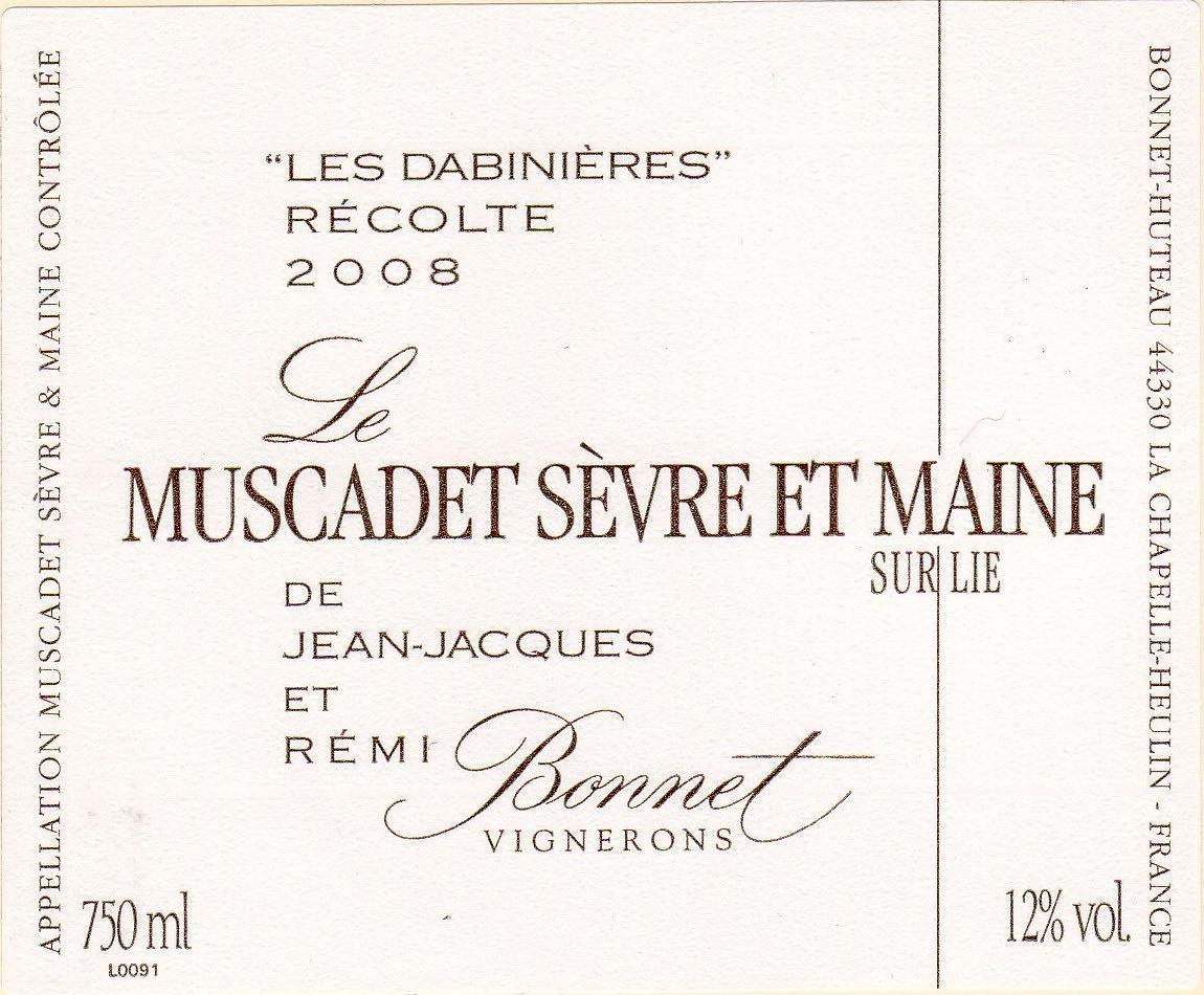Les Dabinières Muscadet Sèvre Et Maine Sur Lie