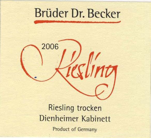 Riesling trocken Dienheimer Kabinett
