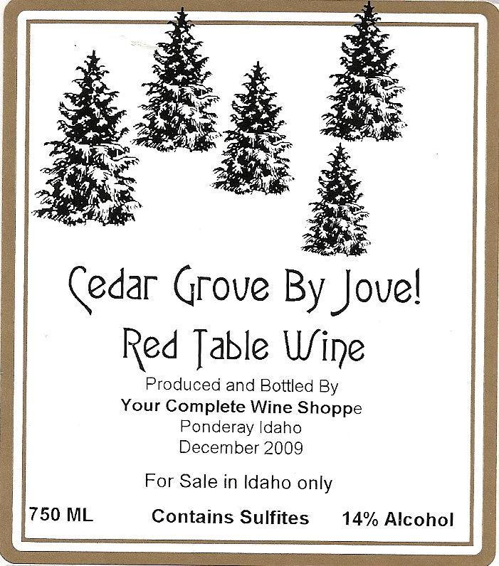 By Jove ! Red Table Wine