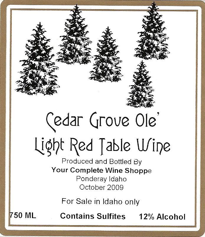 Cedar Grove Ole Light Red