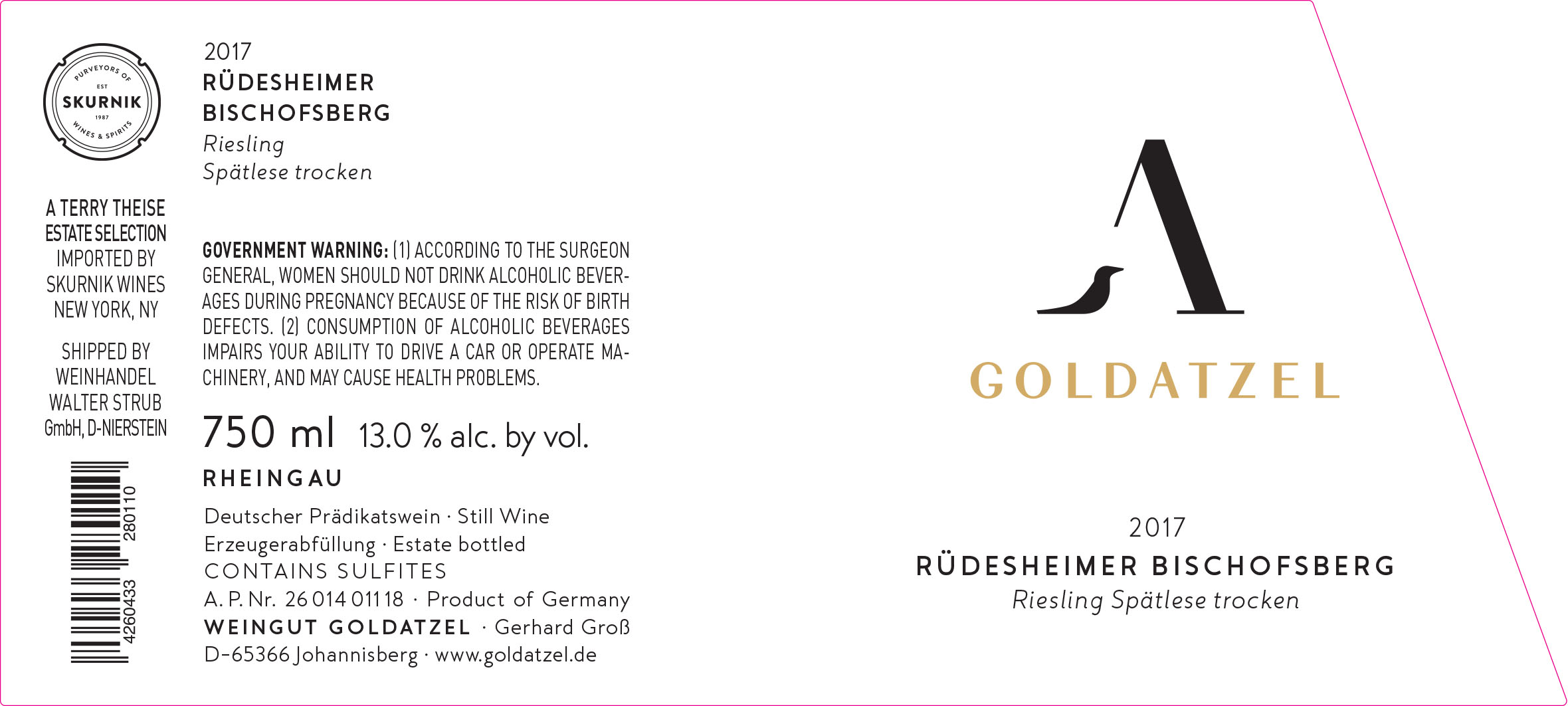 Rudesheimer Bischofsberg Spatlese Trocken