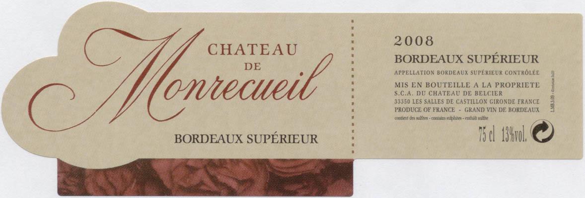 Monrecueil Bordeaux Supérieur Red