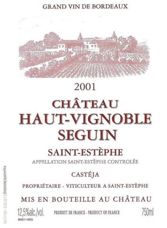 Haut Vignoble Seguin Saint Estephe