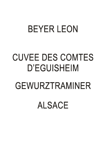 Cuvee Comtes D'eguisheim