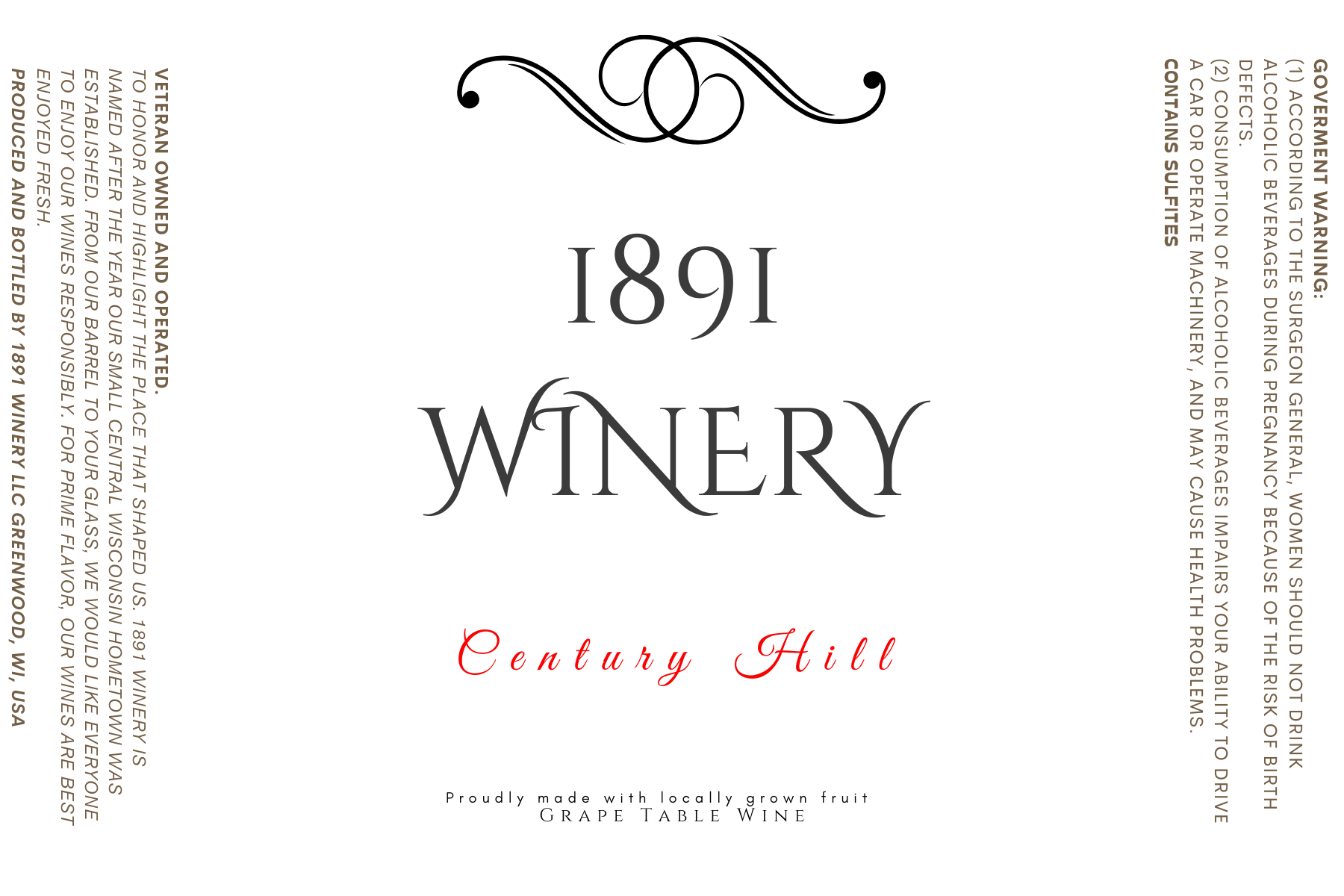 Century Hill Grape Table Wine