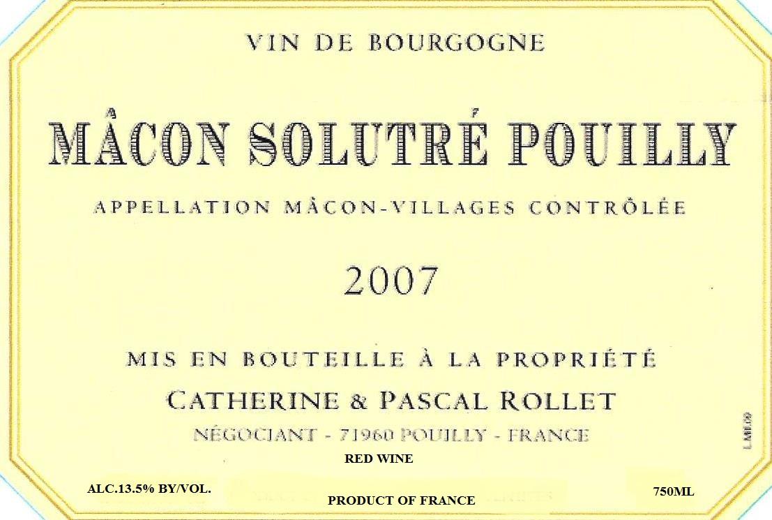 Mâcon Solutré Pouilly
