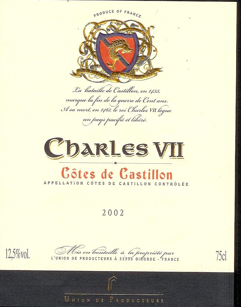 Charles Vii Cotes De Castillon Red Wine