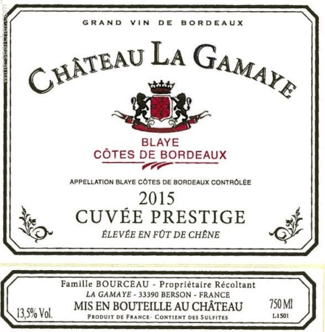 Grand Chateau La Gamaye Vin Blaye