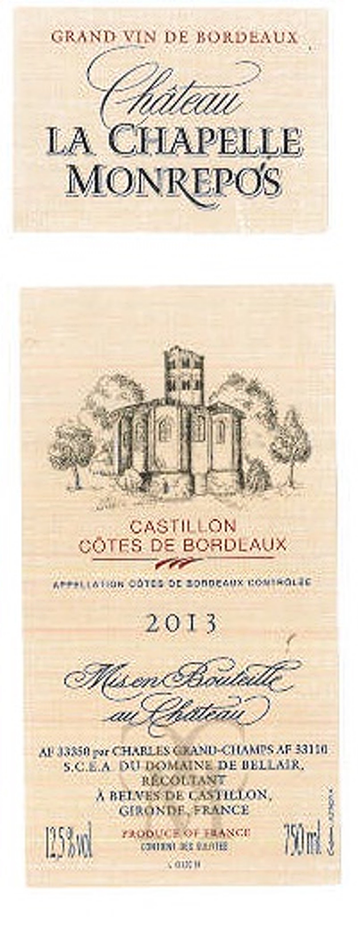 La Chapelle Monrepos Red Wine