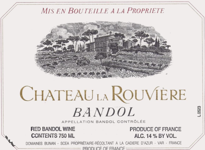 Red Bandol Wine