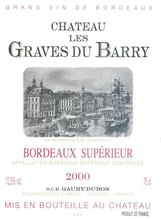 Chateau Les Graves Du Barry Bordeaux Superieur