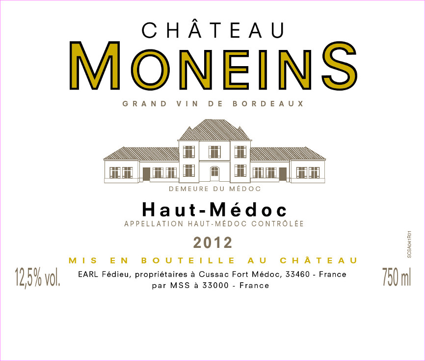 Château Moneins Grand Vin De Bordeaux