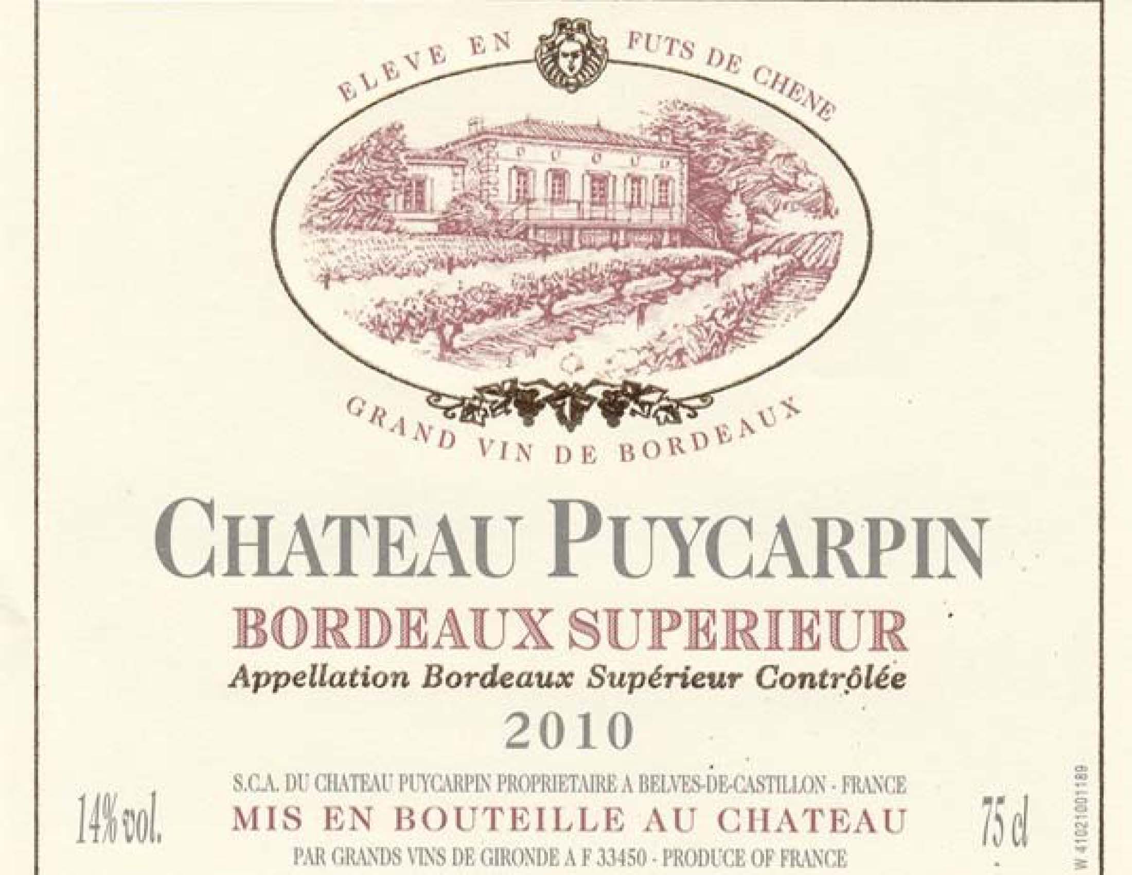 Chateau Puycarpin Bordeaux Superieur Red Wine