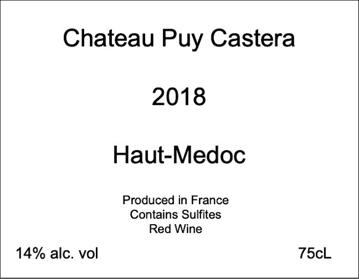 Chateau Puy Castera Haut - Medoc