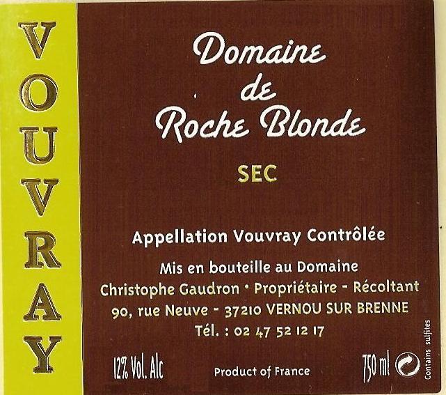 Domaine De Roche Blonde Sec