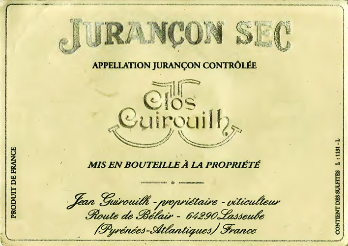 Jurançon Sec