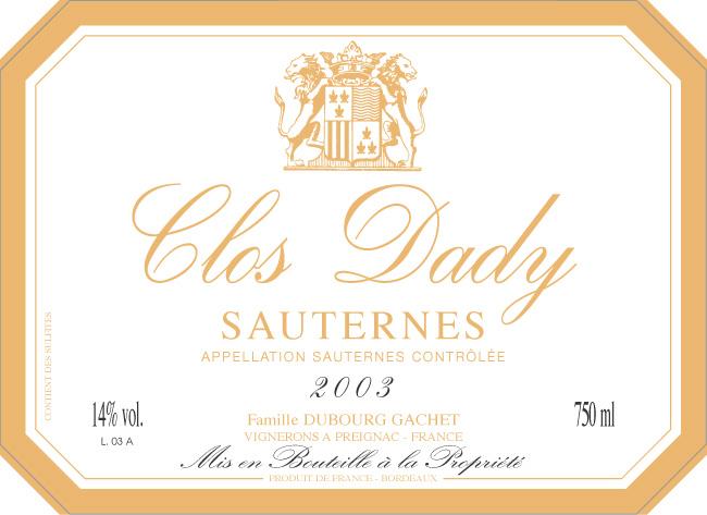 Clos Dady Sauternes