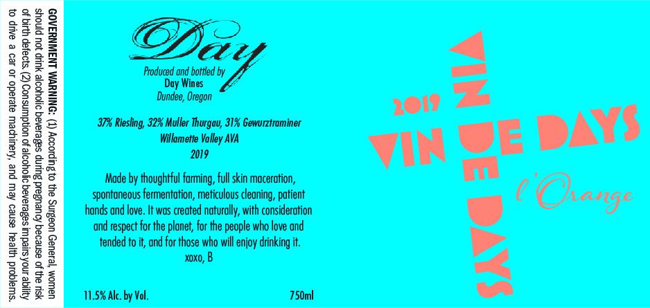 Vin De Days L'orange