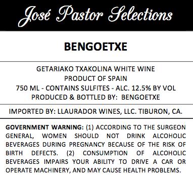 Getariako Txakolina White Wine