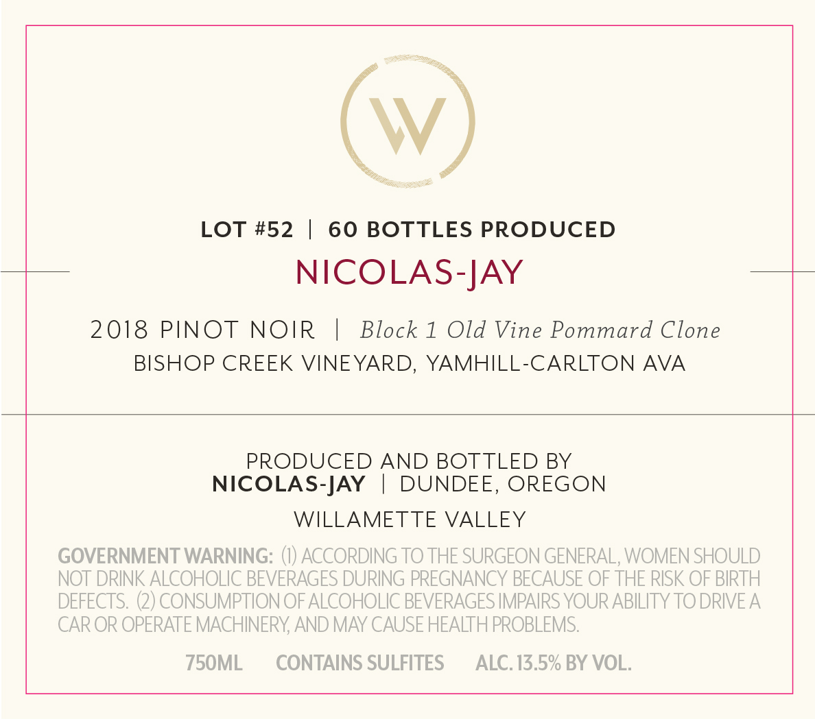 Block 1 Old Vine Pommard Clone