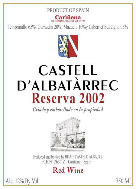 Castell D'albatarrec Reserva
