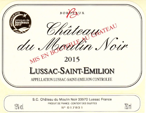Chateau Du Moulin Noir Lussac Saint Emilion