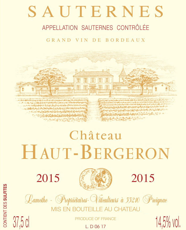 Haut Bergeron Sauternes