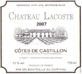 Château Lacoste Red Wine