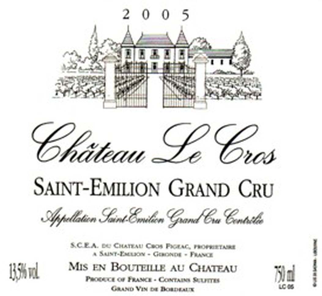 Ch. Le Cros St - Emilion Grand Cru