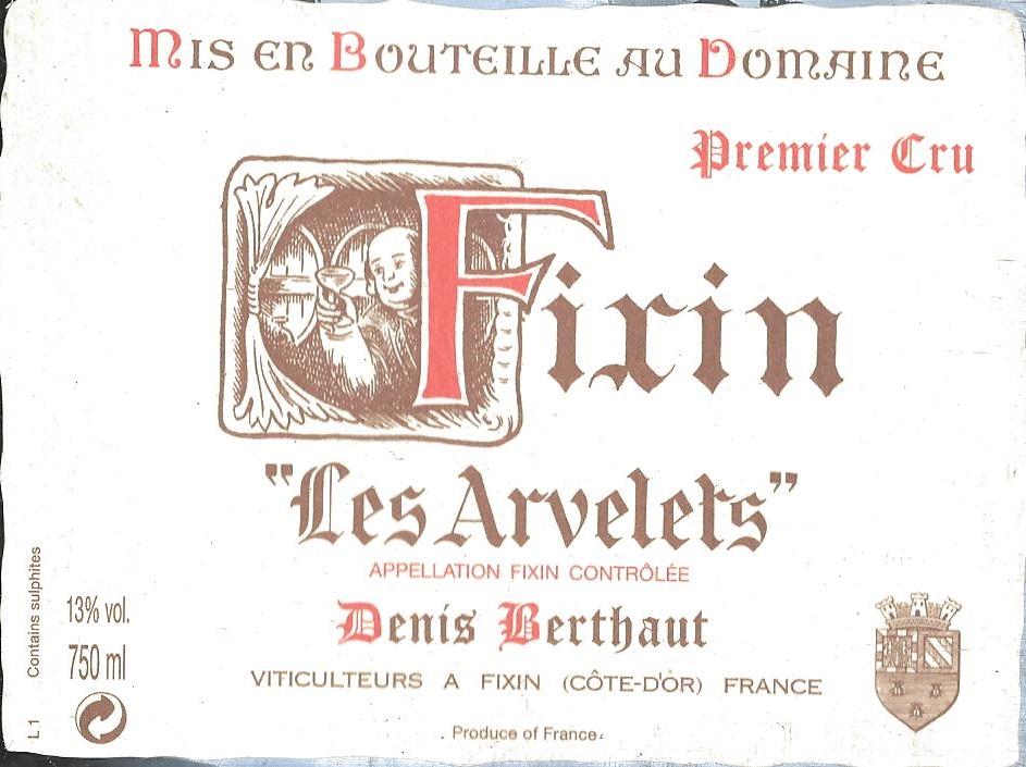 Premier Cru Fixin Les Arvelets