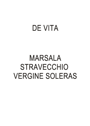 Stravecchio Vergine Soleras