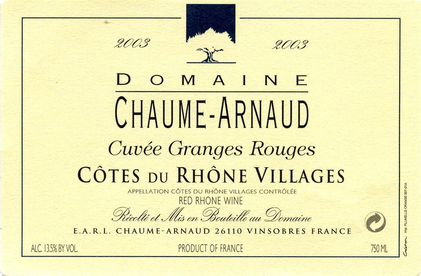 Cuvee Granges Rouges