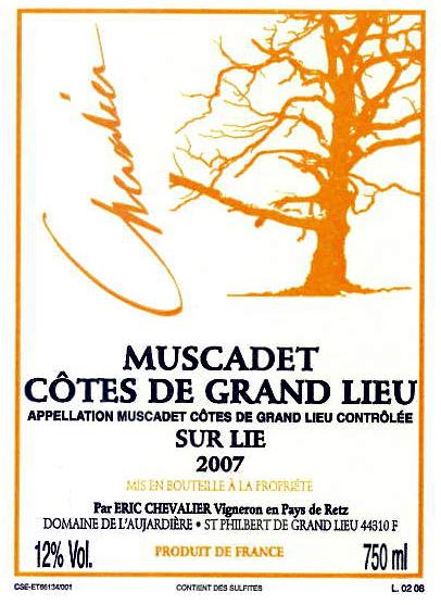 Muscadet Cotes De Grand Lieu White Wine