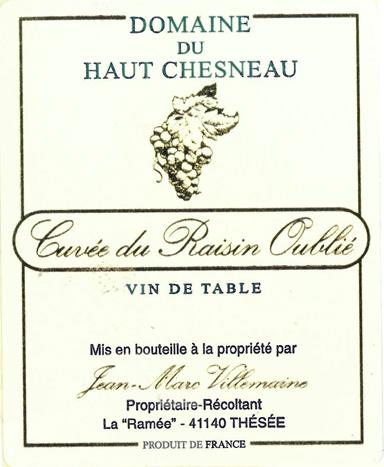 Cuvee De Raisin Oublie