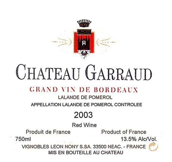 Chateau Garraud Grand Vin De Bordeaux