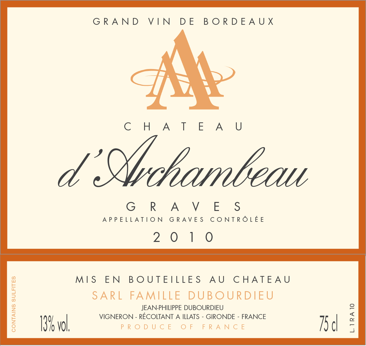Chateau D'archambeau Graves Red