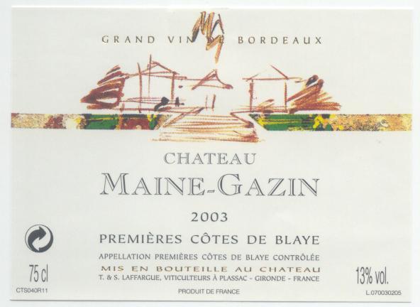 Grand Chateau Maine - Gazin Vin