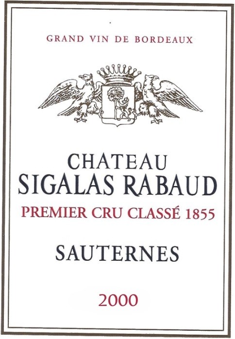 Château Sigalas Rabaub Premier Cru Classé 1855