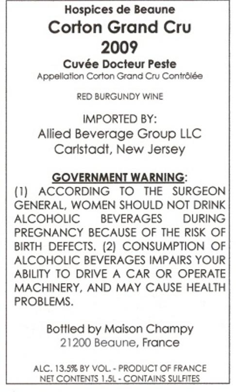 Cuvée Docteur Peste