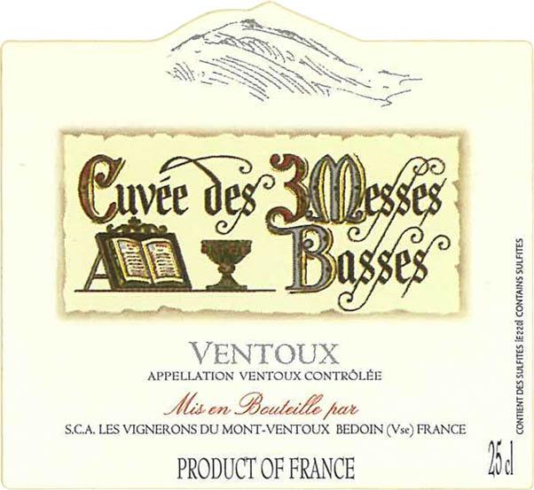 Cuvée Des 3 Messes Basses