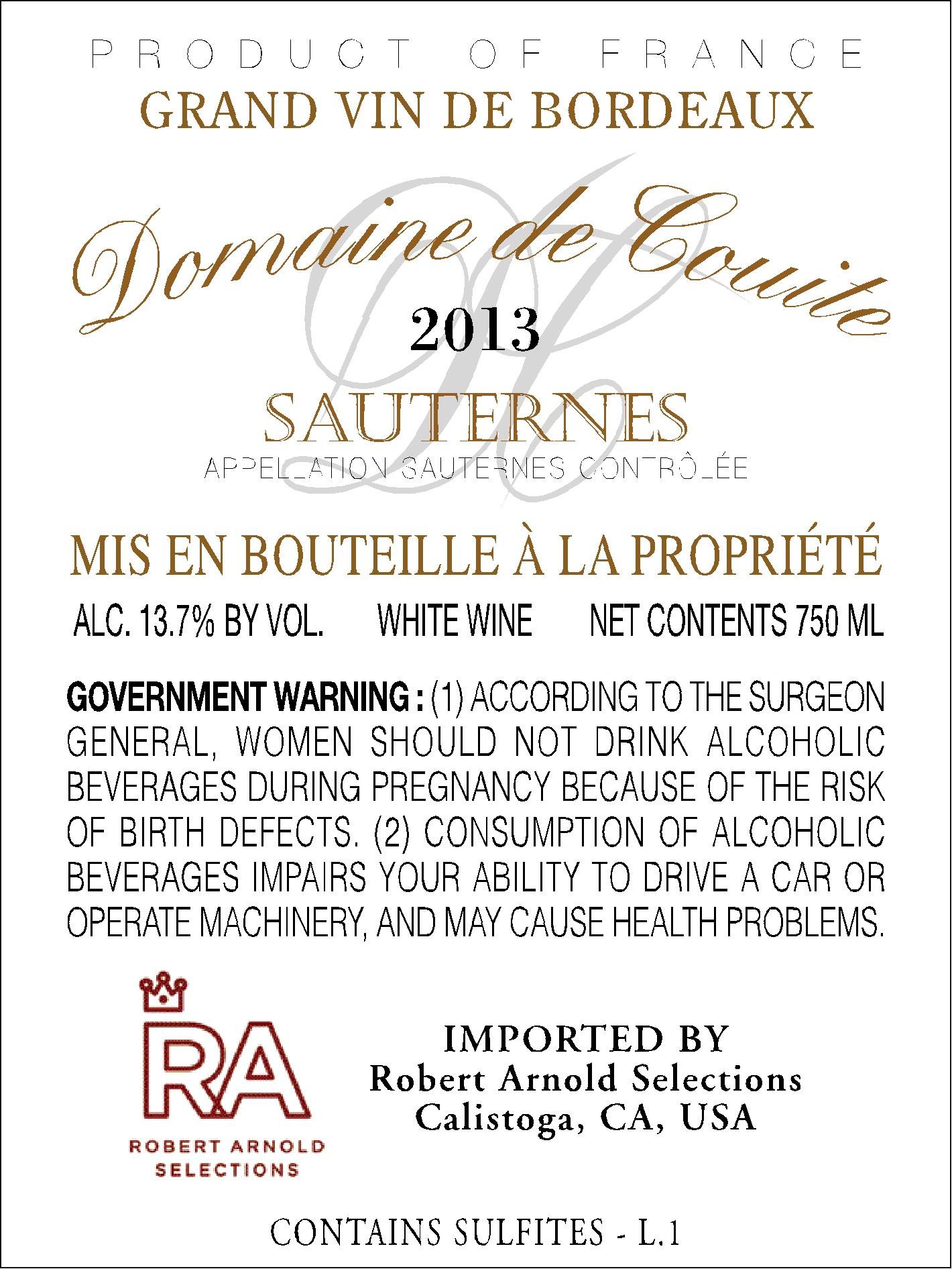 Grand Vin De Bordeaux Sauternes